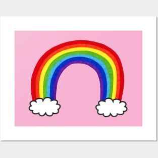 Over The Rainbow, Pink Background Posters and Art